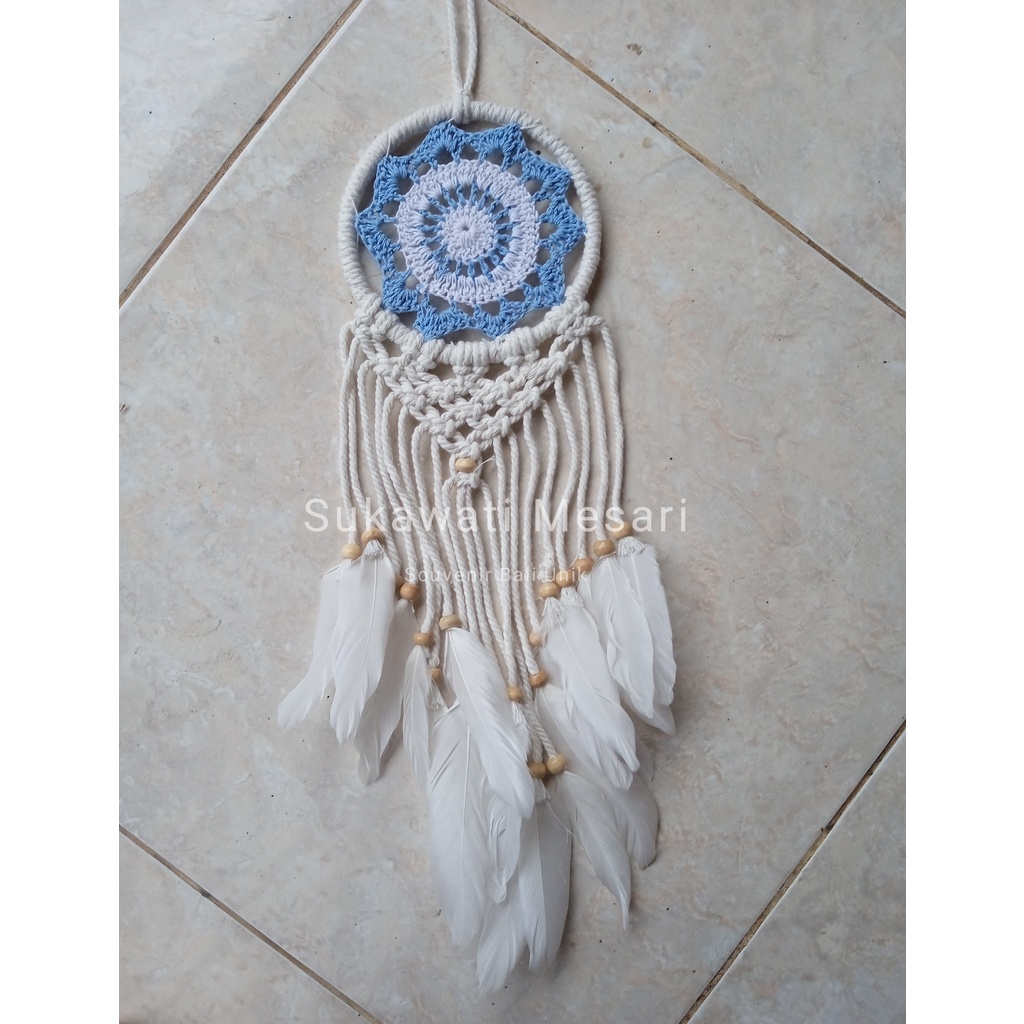 Jual Dream Catcher Kepang Bohemian 12cm Dekorasi Hiasan Dinding, Mobil