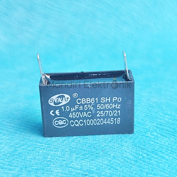 Jual Kapasitor Fan AC 1 1,2 1,5 2 2,5 Mikro CBB61 Kaki 2 Kapasitor Kotak 2 Kaki Kapasitor