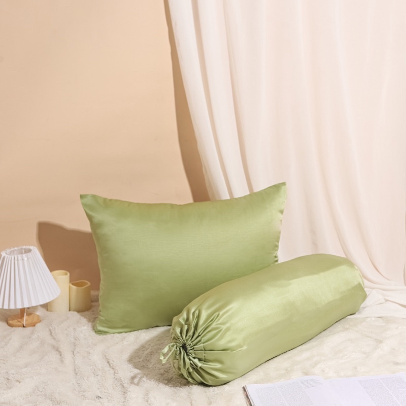 Jual BUNDLE Sarung Bantal dan Guling Set PREMIUM Satin Silk Beauty