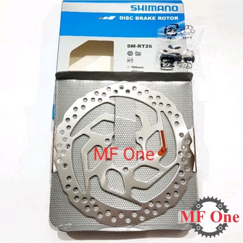Jual Rotor Cakram Disc Brake Shimano RT26 160mm 6 Bolt + Baut ...