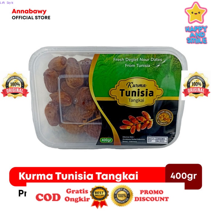 Jual Herbal Asli Original Kurma Tunisia Tangkai Annabawy Premium Deglet