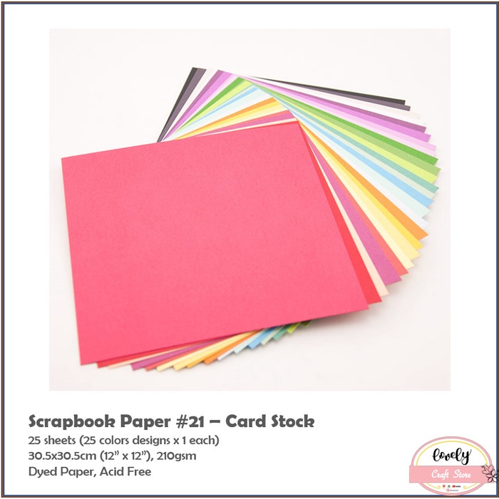 Jual Kertas 30cm 12 Kertas Scrapbook Basic Cardstock Journal Fancy Paper 21 Shopee Indonesia 