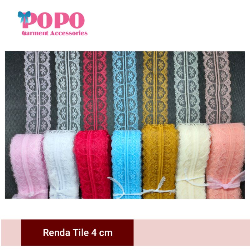Jual Renda tile 4cm ( isi:10 meter ) Rp12.000 | Shopee Indonesia