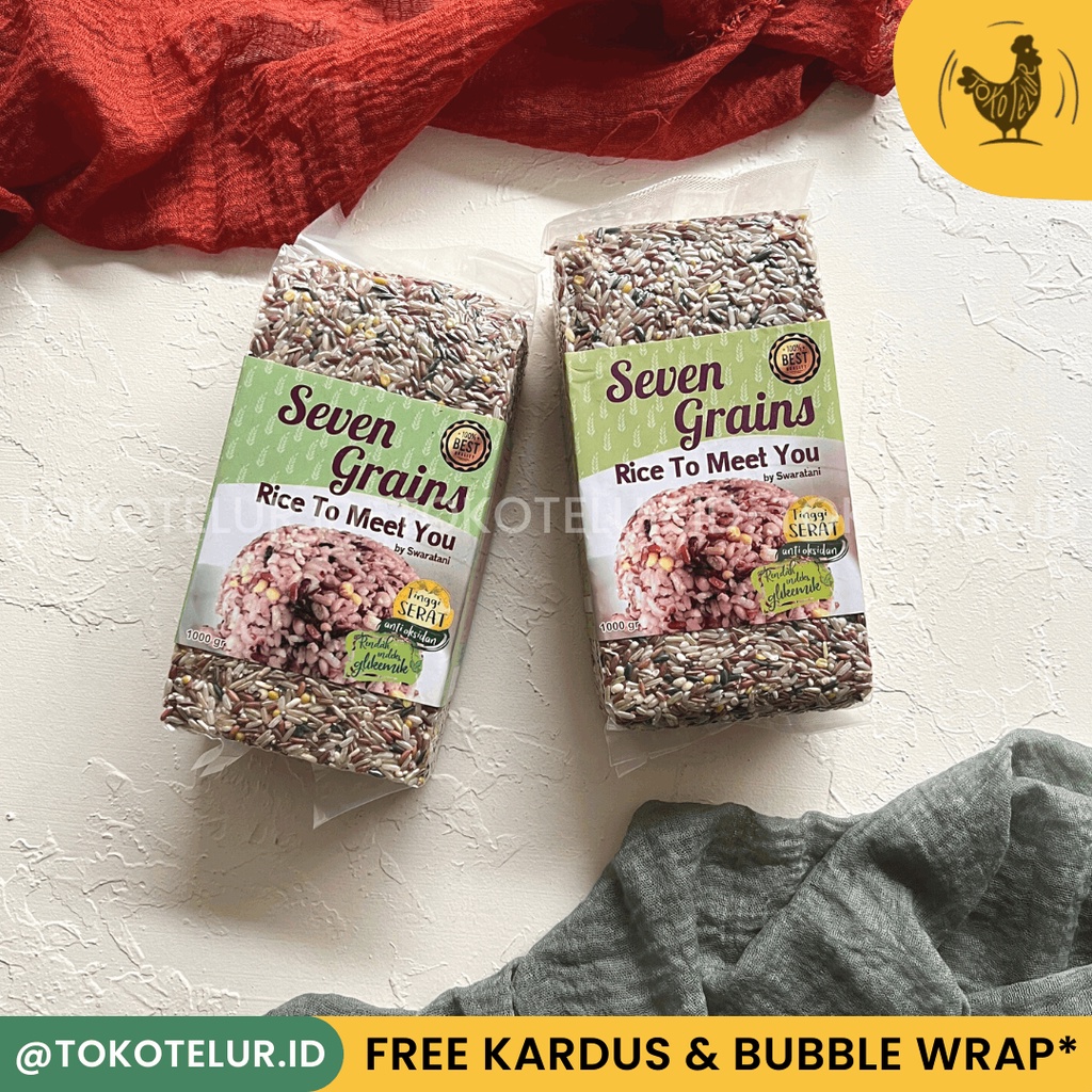 Jual SWARATANI - Seven Grains Rice (Beras Mix 7 Jenis) 1KG | Shopee ...