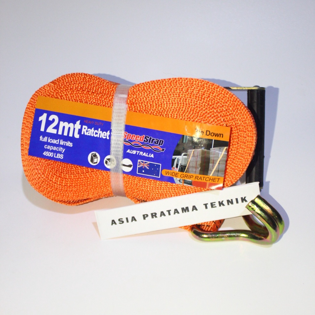 Jual Ratchet Tie Down Cargo Lashing Belt 2 X 12meter Pengikat Barang