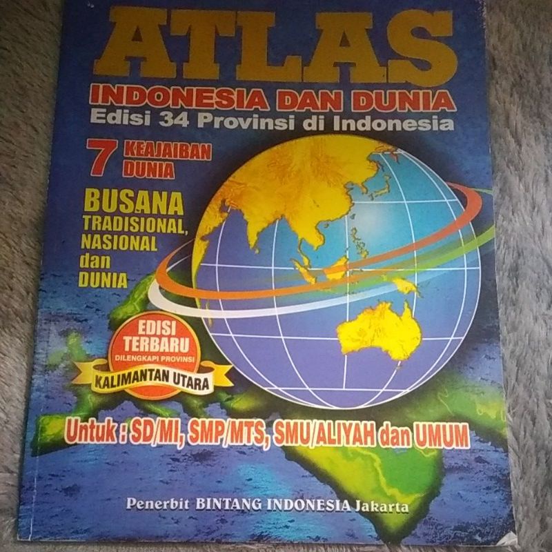 Jual Ukuran Besar Atlas Indonesia Dan Dunia Edisi 34 Provinsi Di ...