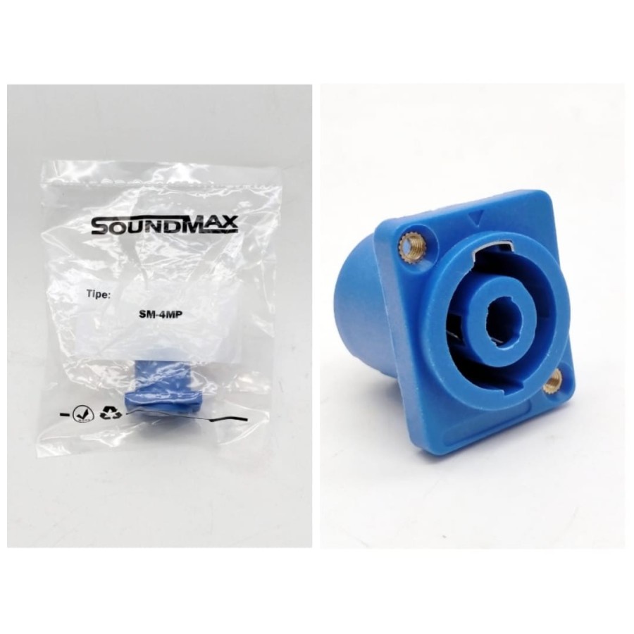 Jual Socket Audio Speakon SOUNDMAX SM-4MP 4P Spikon Spicon Speaker ...