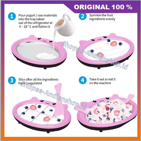 Jual Ice Cream Roll Maker Alat Pembuat Ice Cream dan Yogurt 100% ASLI ...