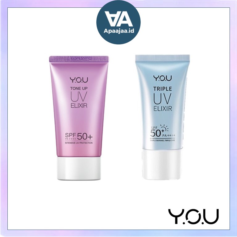 Jual YOU Triple UV Elixir Sunscreen Gel & Tone Up UV Elixir Hyaluronic ...