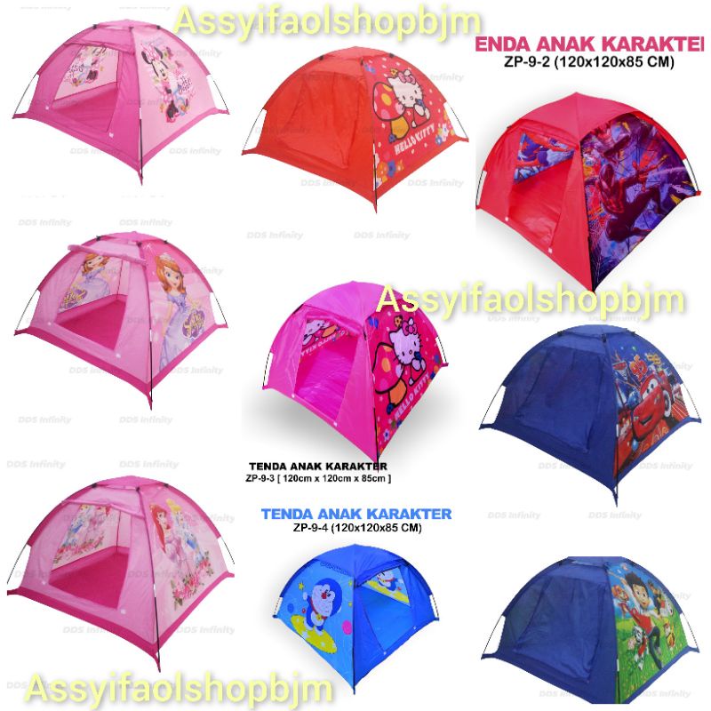 Tenda Spiderman 120X120X85 Cm Bahan Parasut