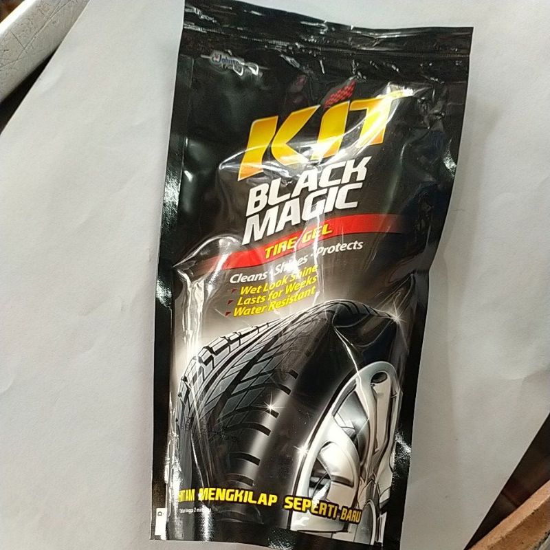 Jual Kit Black magic tire gel pouch 180ml kit ban kit poles semir ...