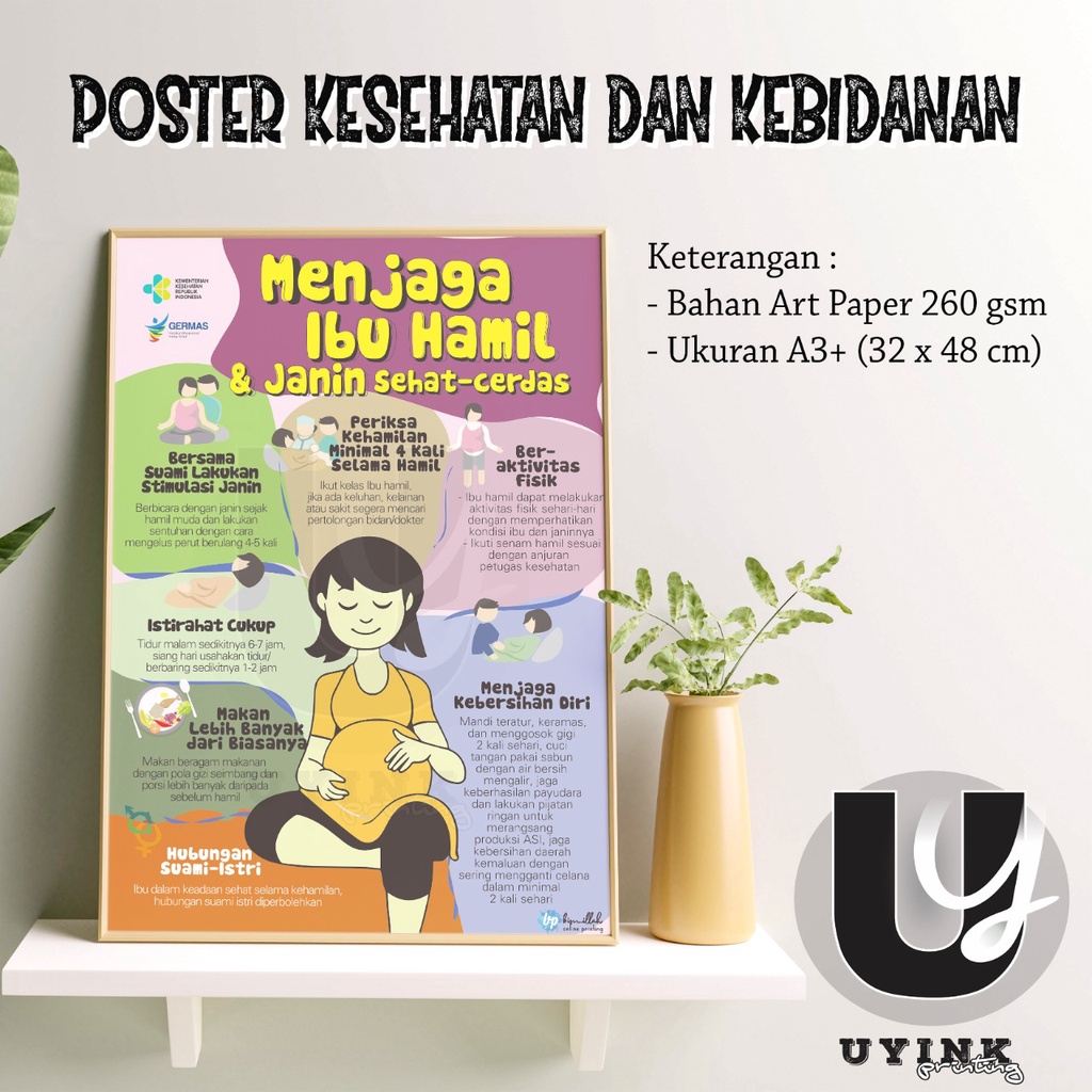 Jual Poster Kesehatan Menjaga Ibu Hamil Dan Janin | Shopee Indonesia