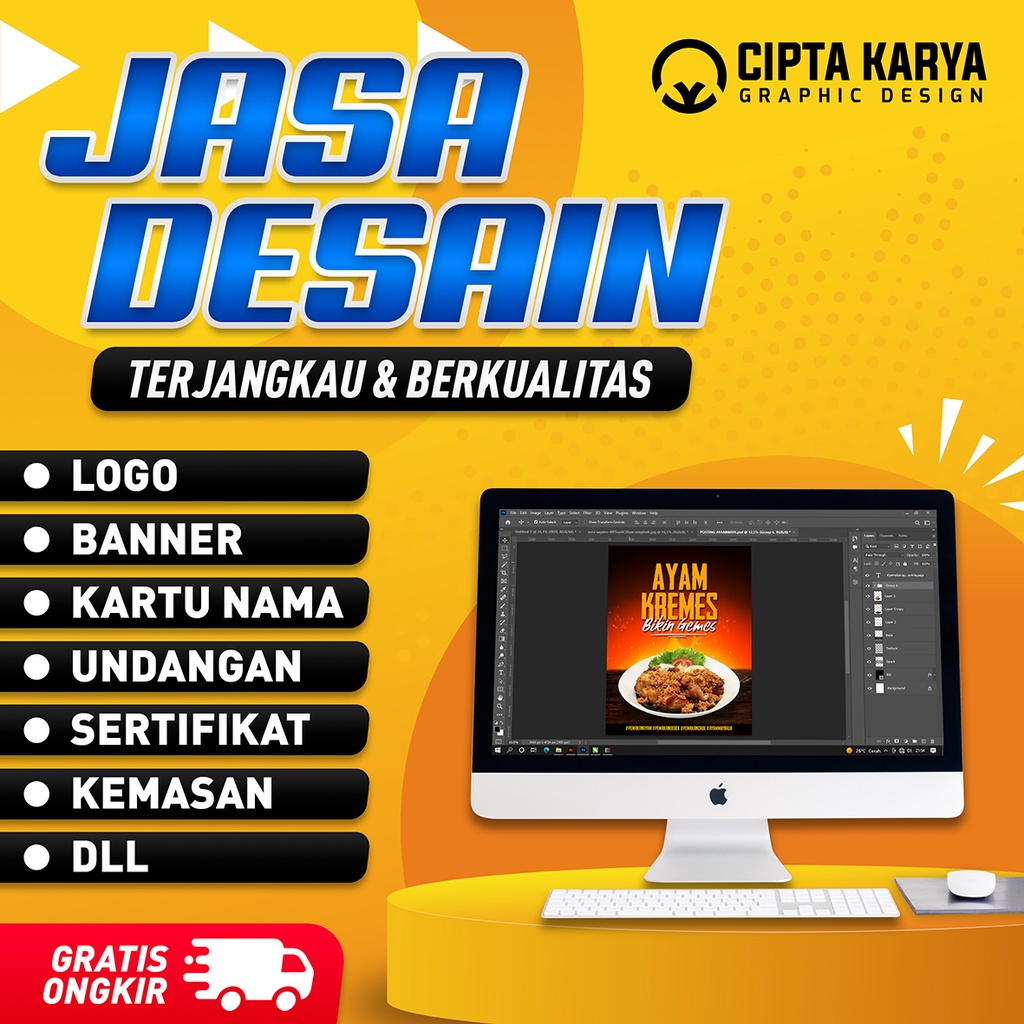 Jual Jasa Desain Premium Dan Bergaransi Logobrosurkartu Namabannerundanganbuku Menu 4766