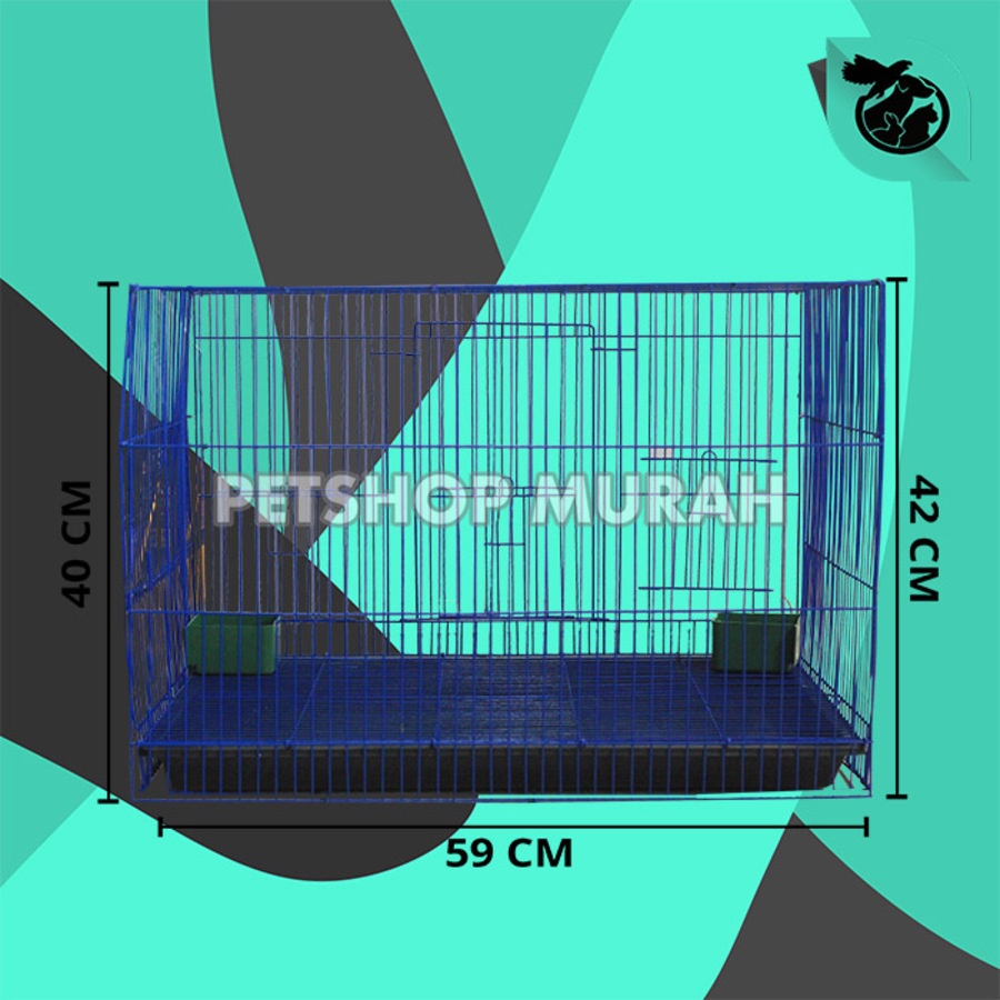 Jual Kandang Hewan Kelinci Besi lipat premium Rabbit Cage - 47X31X32 ...