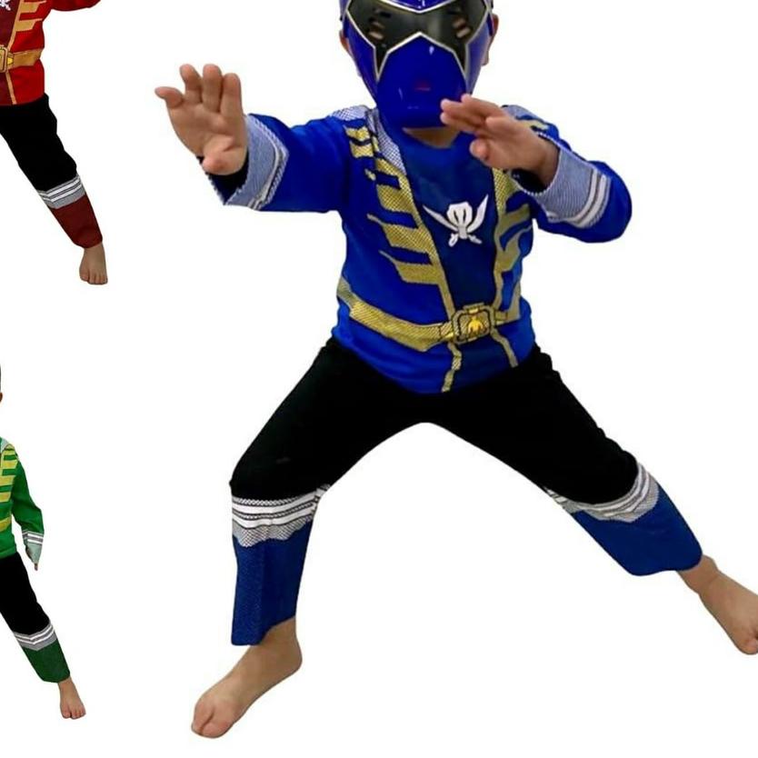 Jual limited Edition ️Power rangers kostum Gratis topeng samurai power ...