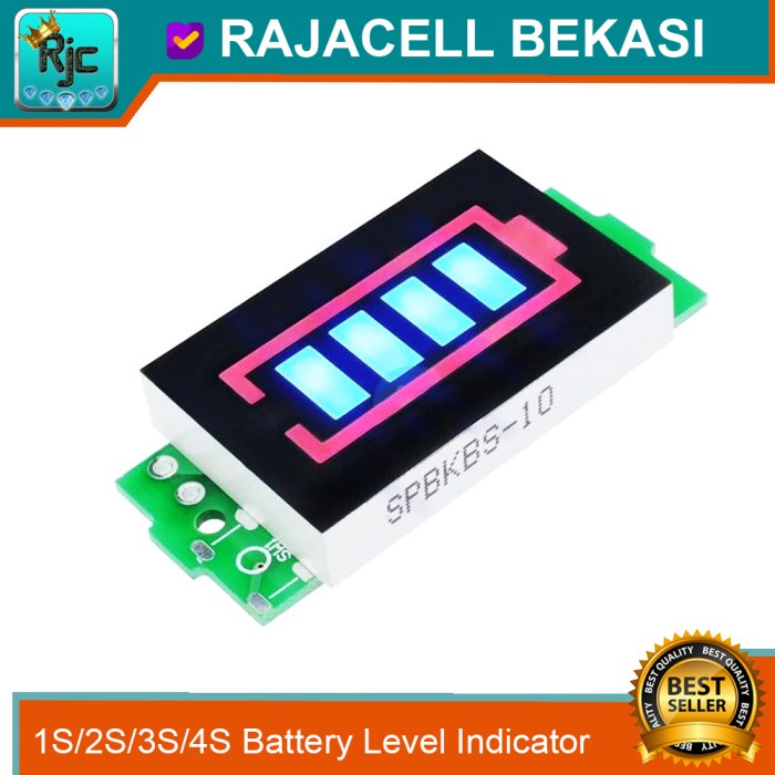 Jual Battery Level Indicator Module untuk Baterai Lithium Lipo 18650 1S ...