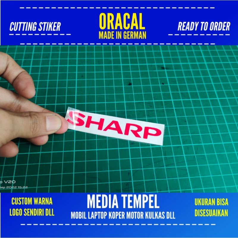 Jual STIKER SHARP LOGO STICKER CUTTING TRANSPARAN BAHAN ORACAL | Shopee ...