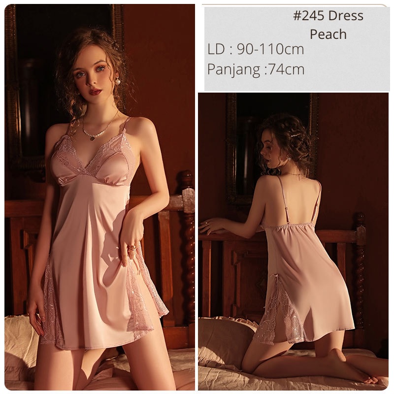 Jual Lingerie Sexy Baju Dress Dinas Malambaju Tidur Sexylingerie Satindress Malam Sexy Lw245 7409