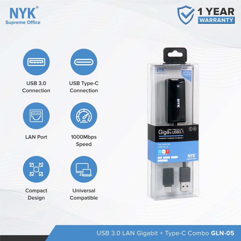 NYK Converter Hub  INTERNET Kabel USB 3.0 to LAN RJ45 + OTG TYPE C Adapter ETHETNET RJ45 speed 1000mbps COD HUB bergaransi Docking Station Data transf (6)