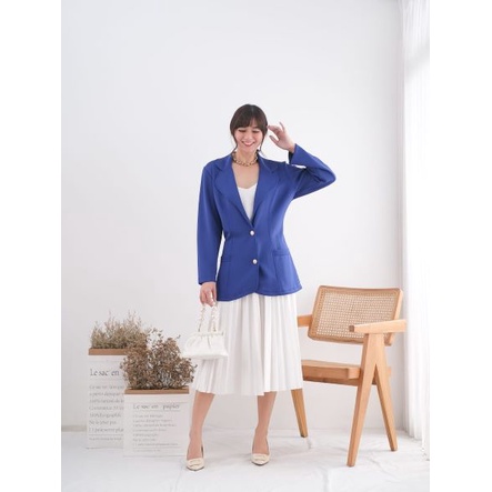 Jual HERCA Feyy Blazer Wanita Oversize Korea Outer Scuba Premium Atasan Kerja Formal Casual 054S