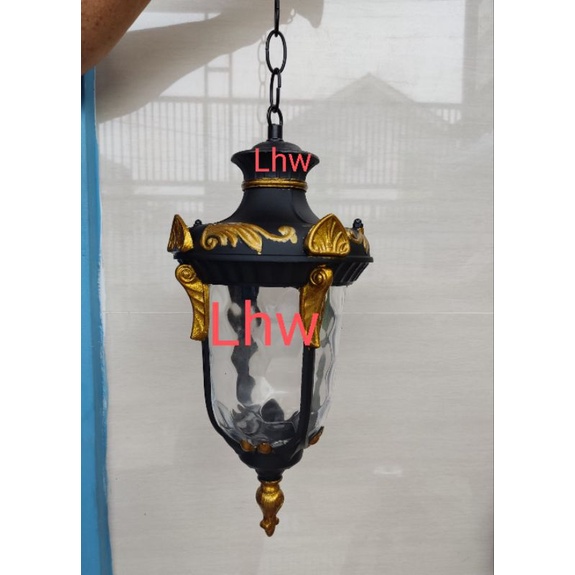 Jual Lampu Gantung /pilar/pagar Outdoor Indoor Klasik/clasic HITAM GOLD ...