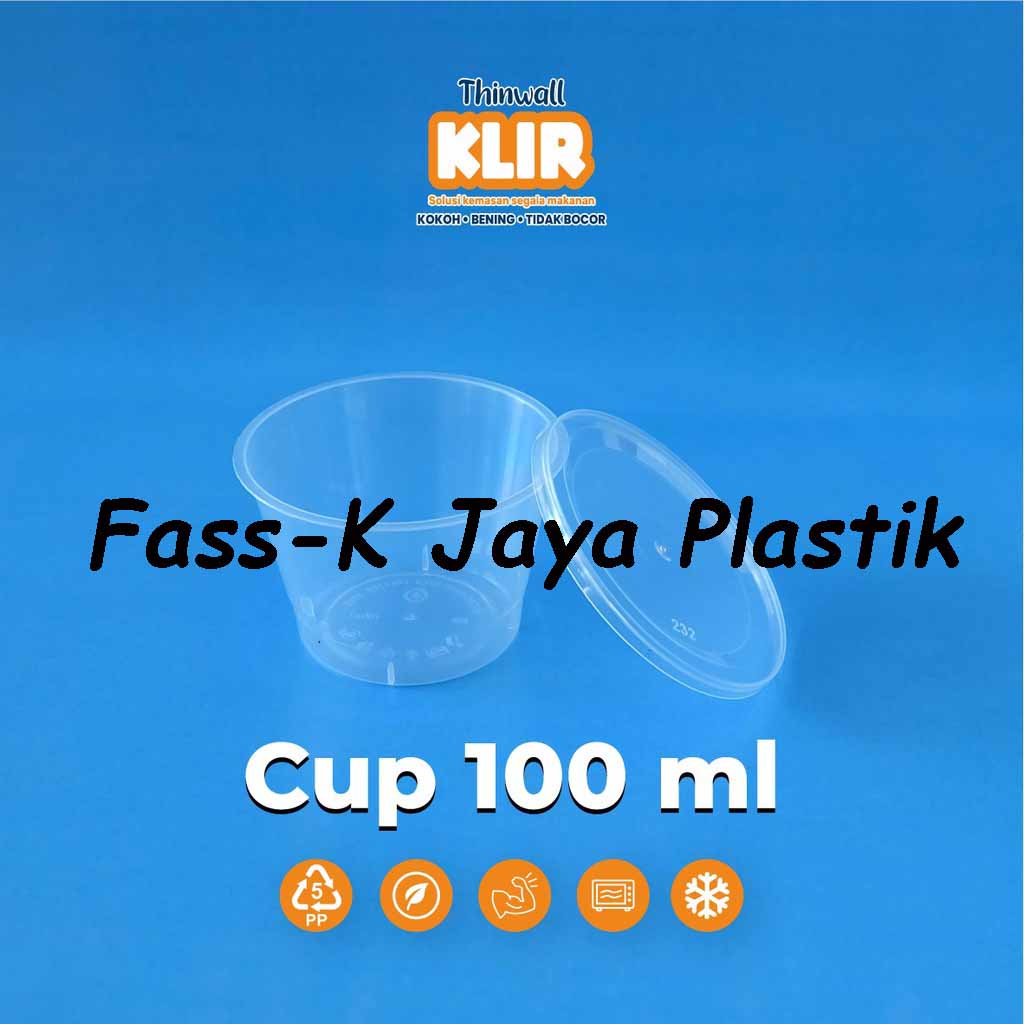 Jual Cup Puding Mini 100ml Isi 25pcs Thinwall Slime Sambal Saos Merpati Gelas Tahan Panas 100 Ml 7537