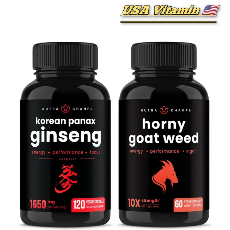 Jual Nutrachamps Korean Panax Ginseng Horny Goat Weed Energy Performance Focus 1650 Mg 120 5327