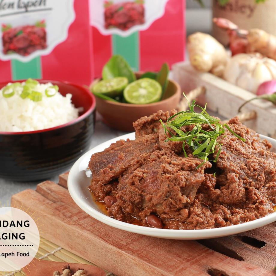 Jual Rendang Daging Rendang Den Lapeh 250 Gr Rendang Padang Kemasan Murah Shopee Indonesia 