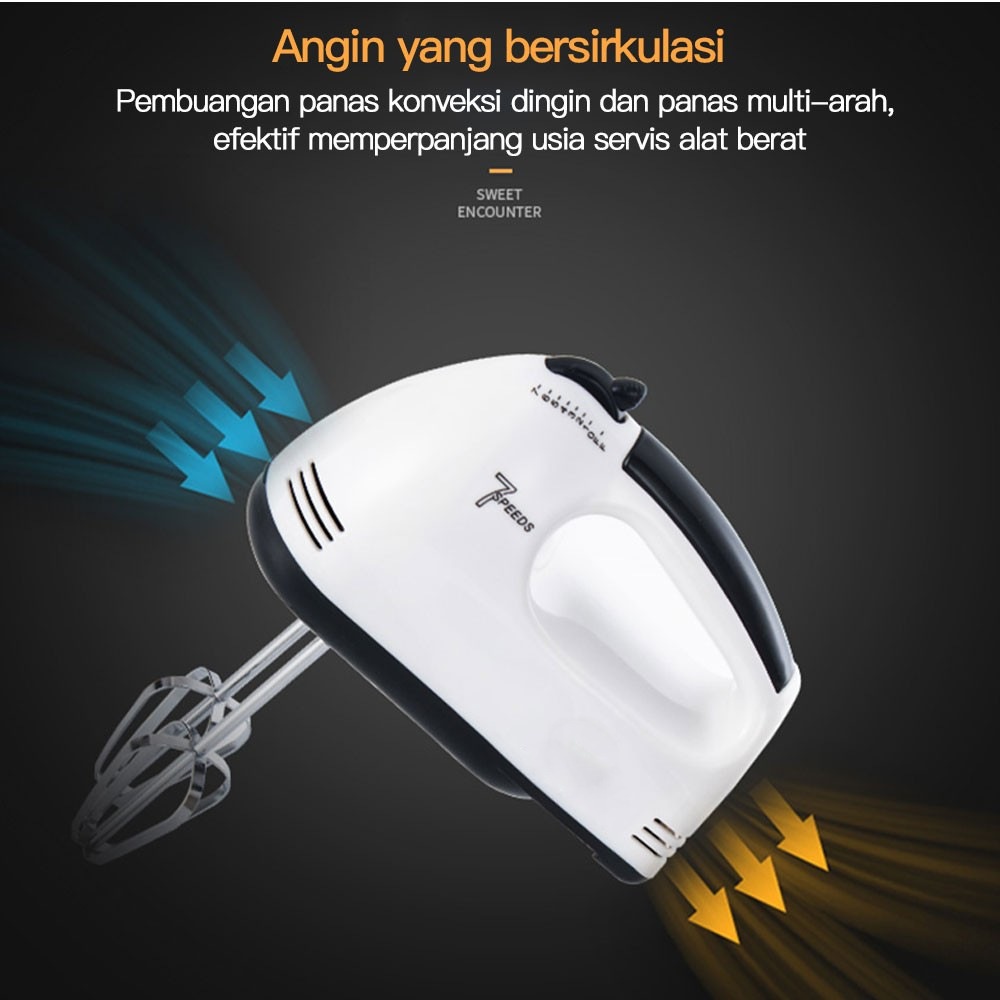 Jual Super Hand Mixer 7 Speed Pengocok Telur Dan Kue Multifungsi 7