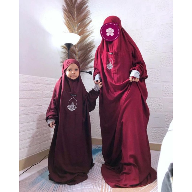 Jual [ COUPLE IBU & ANAK ] COD Mukena Yabasmah Couple/anak xl 7-12 th ...