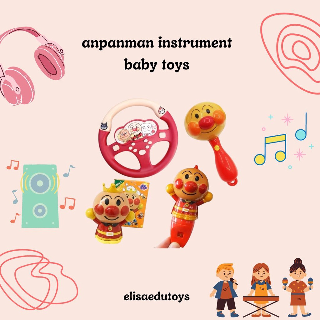 Jual anpanman rattle whistle steering wheel Shopee Indonesia