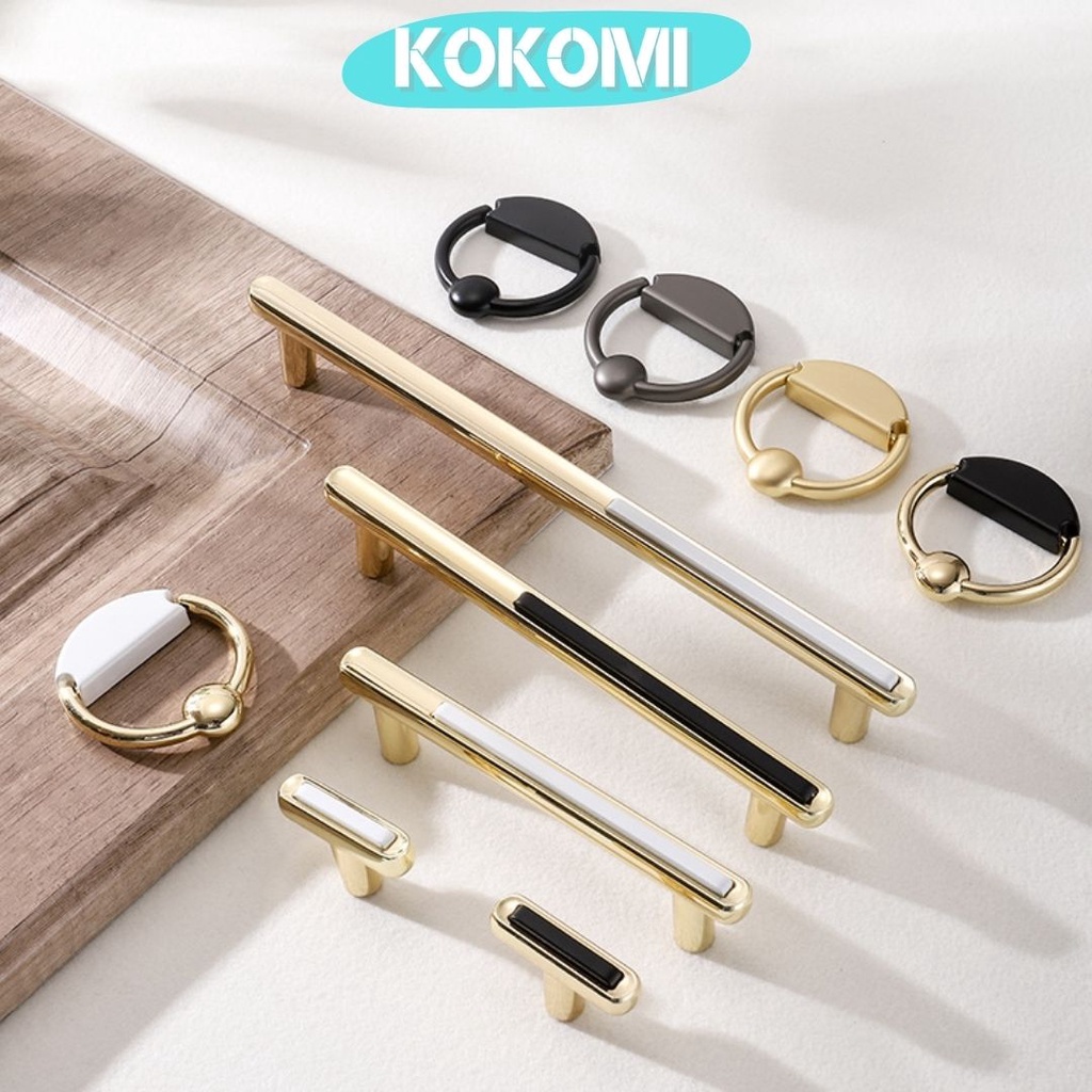 Jual KOKOMI Handle Lemari ALEXA Dual Tone Tarikan Laci Kabinet Emas ...
