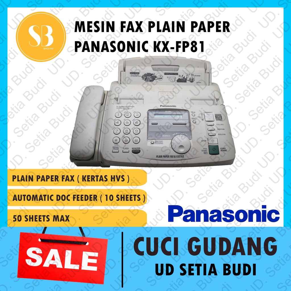 Jual Mesin Fax Kertas HVS / Plain Paper Fax Panasonix KX-FP81 | Shopee ...