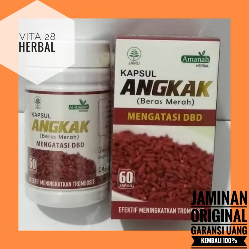 Jual KAPSUL ANGKAK KAPSUL BERAS MERAH AMANAH 1 BOTOL ISI 60 KAPSUL ...