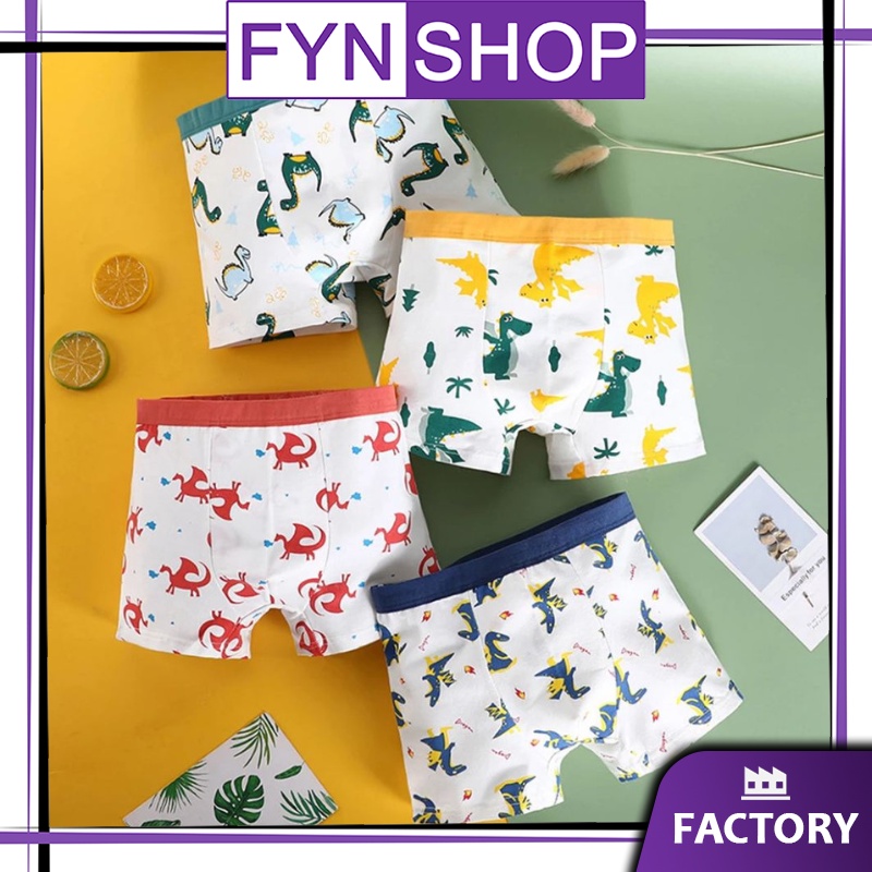 Jual Fynshop ♛ UW79 Boxer Katun Anak Laki Laki Gambar Kartun Naga ...