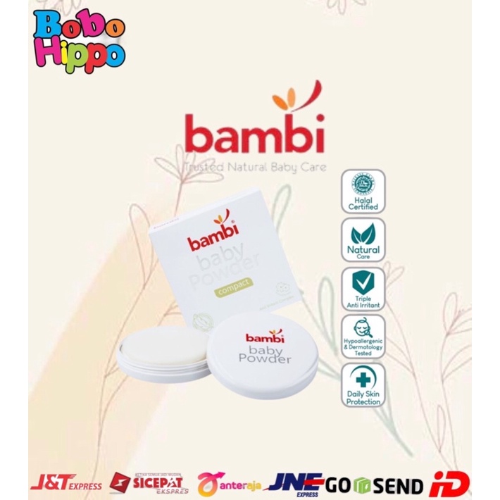 Jual Bambi Baby Powder Compact,Refil & Powder Compact Prickly Heat 40gr ...