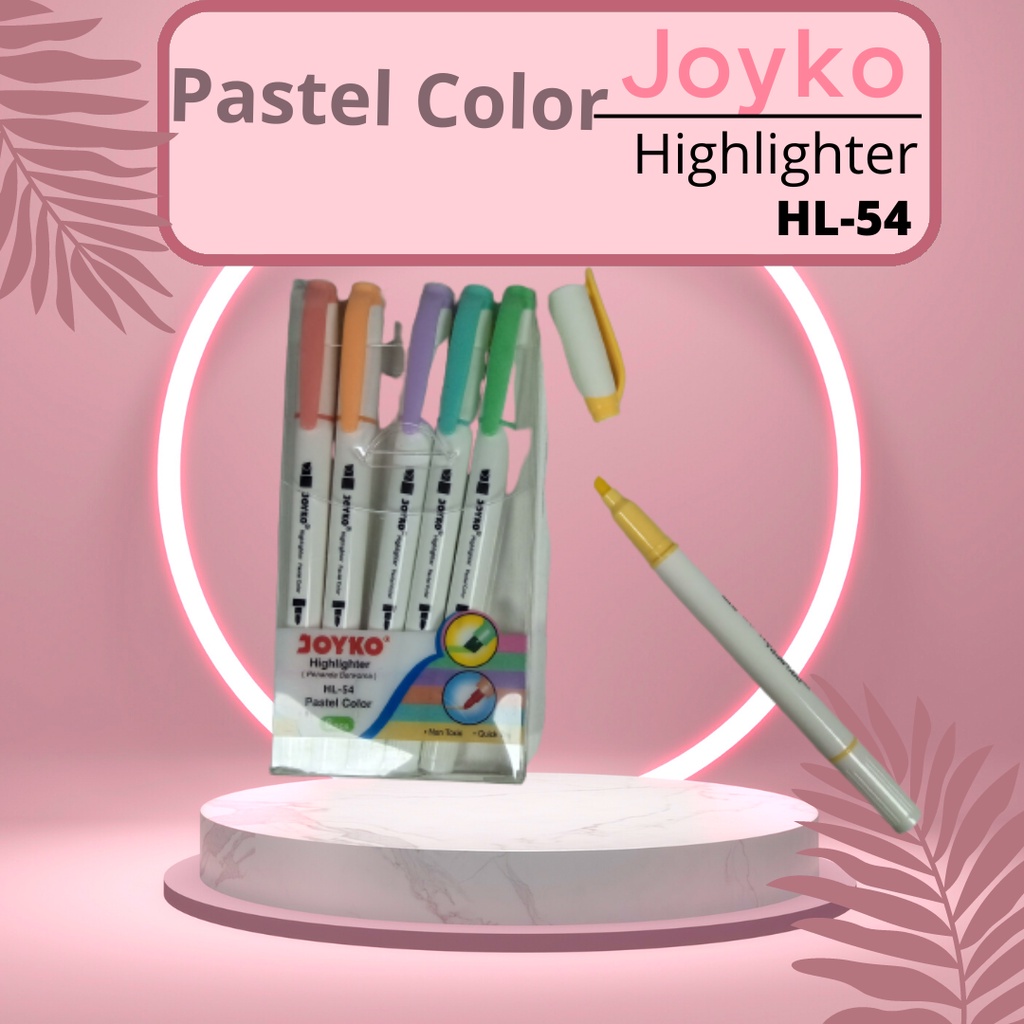 Jual SET Stabilo Highlither Joyko Pastel Color HL 54 Penanda Berwarna Shopee Indonesia