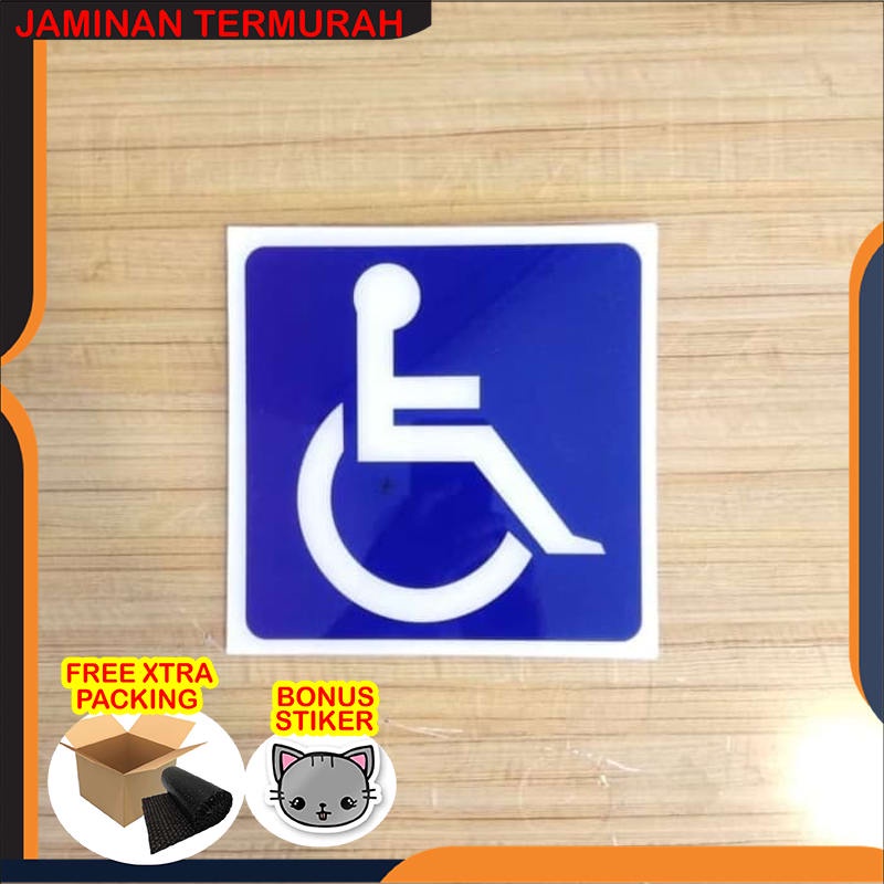 Jual Terlaris SIGN AKRILIK DISABILITAS UK 20X20CM K3 RAMBU SAFETY KURSI ...