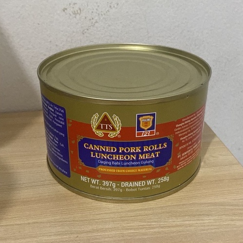 Jual TTS Daging Babi Gulung Maling Canned Pork Egg Rolls Luncheon Meat ...