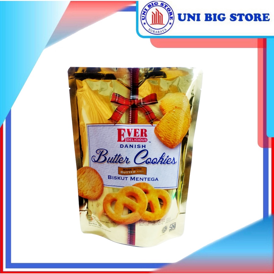 Jual Ever Delicious Danish Butter Cookies 150 gr Biskuit Kukis Mentega ...