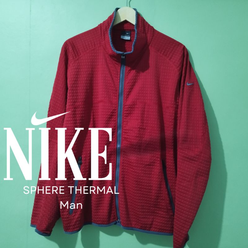 Jual NIKE Sphere Thermal Red Jacket Man Original ( PRELOVED / THRIFT ...