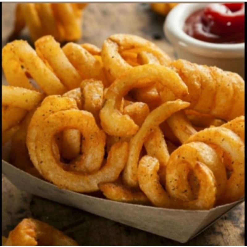 Jual kentang-goreng-curly-1kg | Shopee Indonesia