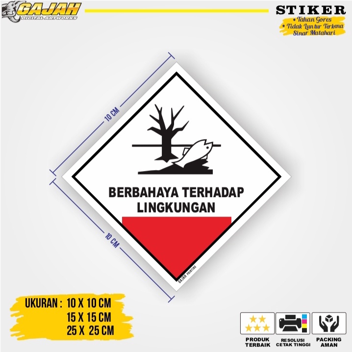 Jual Stiker Label Limbah B3 Stiker Bahan Berbahaya Dan Beracun | Shopee ...