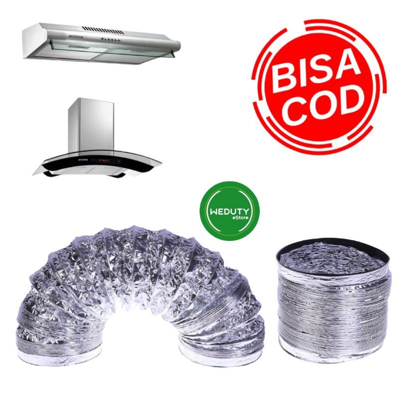 Jual selang pipa cooker hood 6 in pipa aluminium anti panas harga ...
