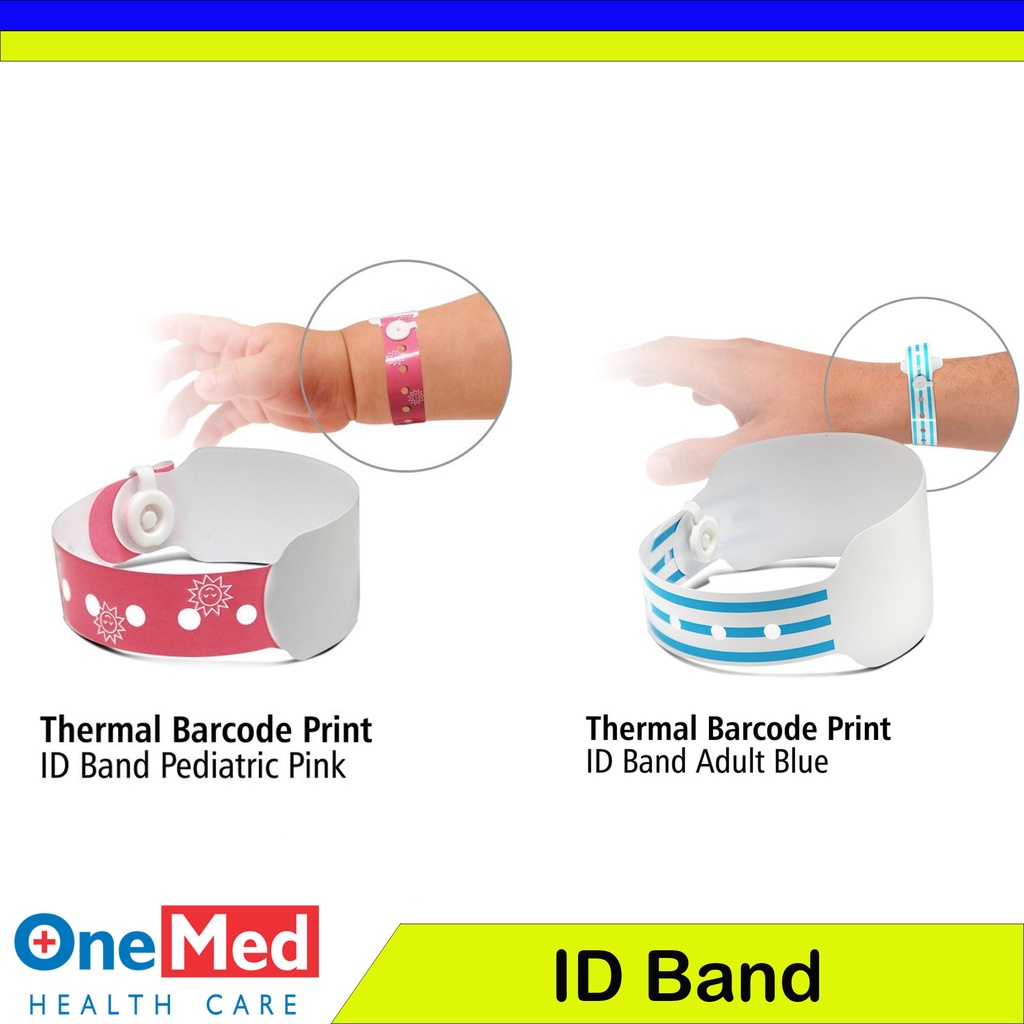 Jual ID Band Anak dan Dewasa Thermal Barcode Print Onemed Shopee