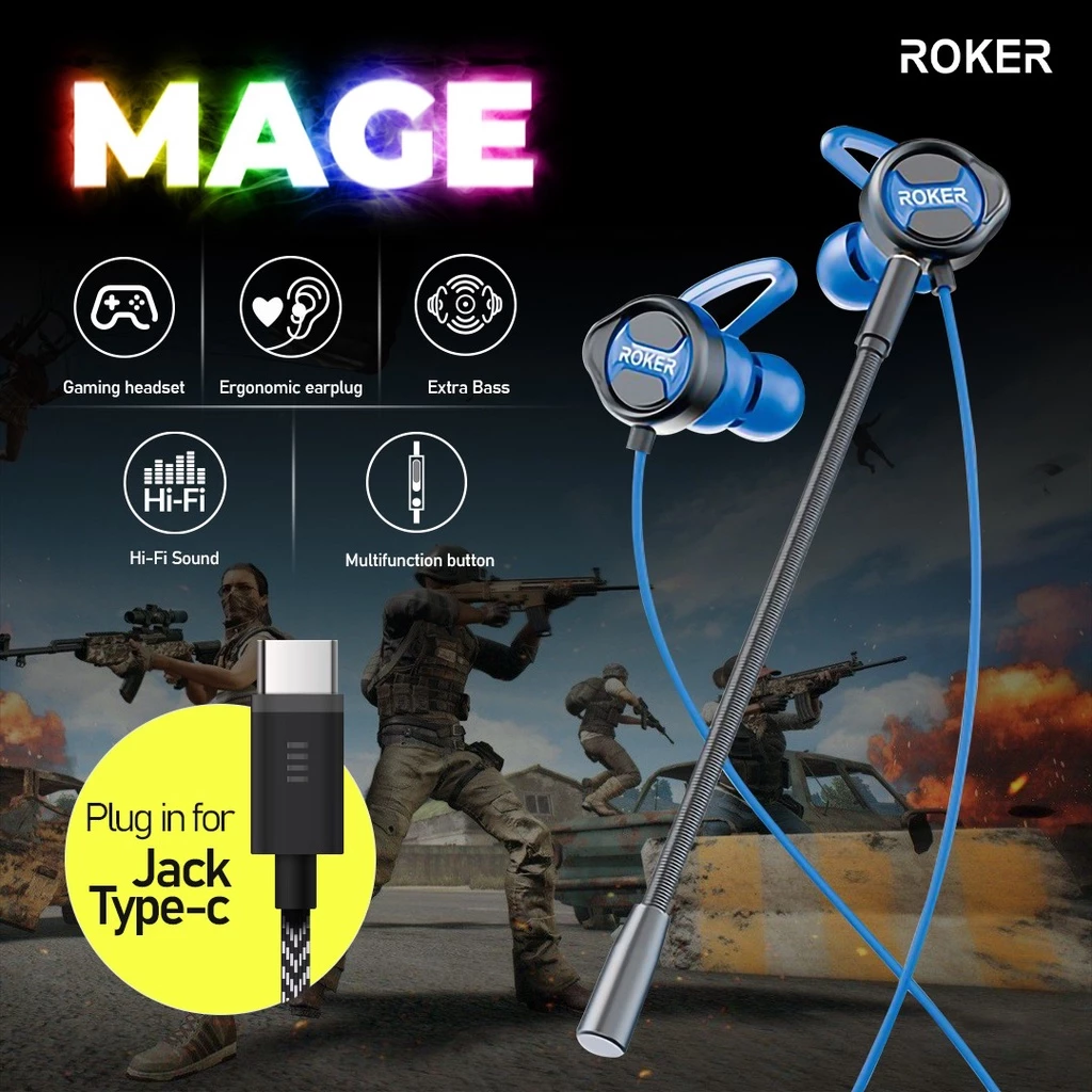 Earphone / Headset / Hansfree Gaming Roker MAGE