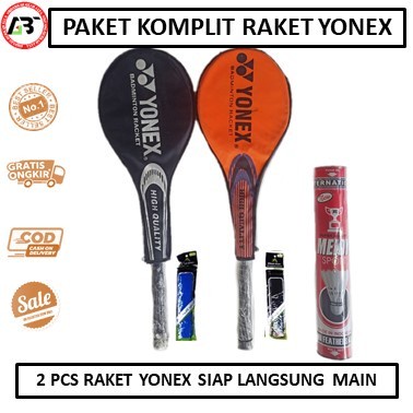 Jual Raket Paket Lengkap Raket Badminton Yonex Dan Shuttlecock / Raket ...