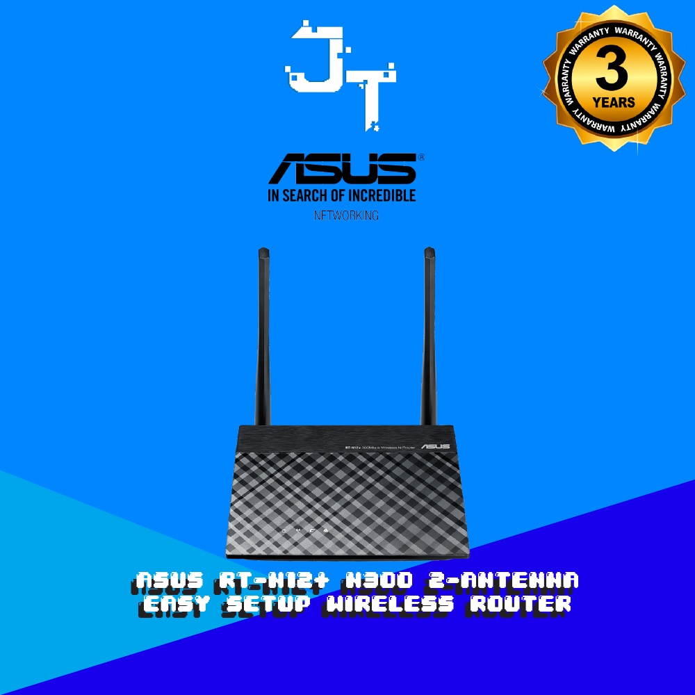 Jual ASUS RT-N12+ N300 2-Antenna Easy Setup Wireless Router | Shopee ...