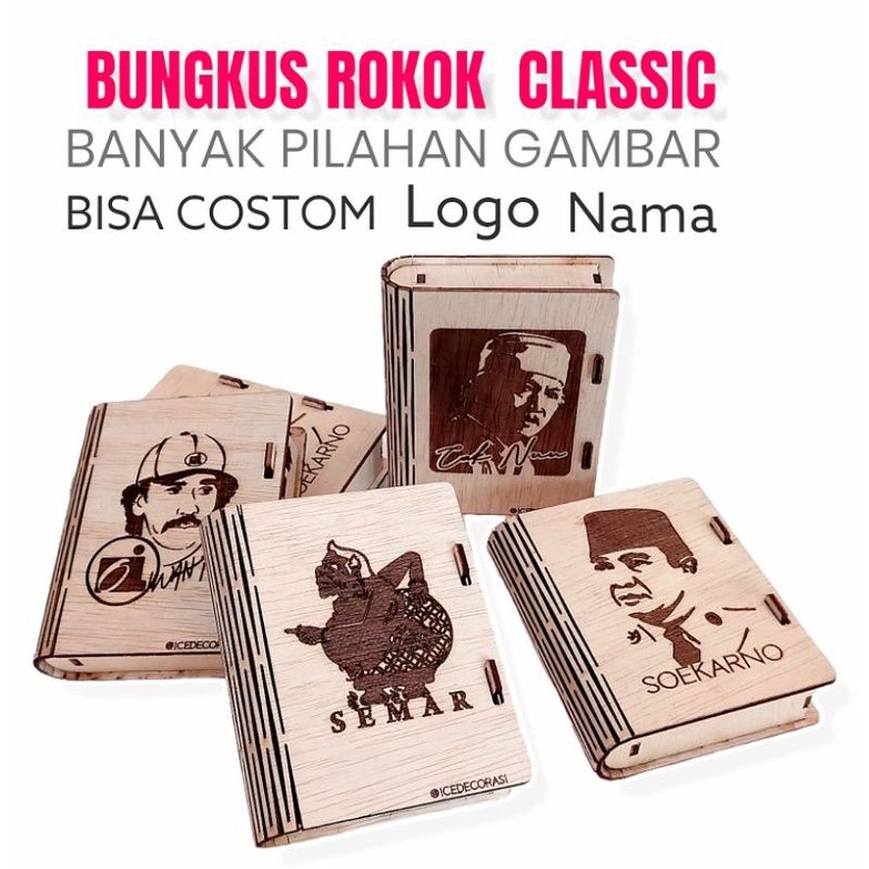 Jual WADAH TEMPAT ROKOK/WADAH ROKOK/COVER ROKOK BAHAN KAYU UKIR GRAFIR ...