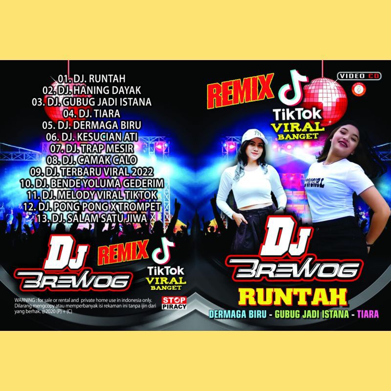 Jual KASET VCD MUSIK LAGU DJ Remixc Brewog Terbaru(Runtah) | Shopee